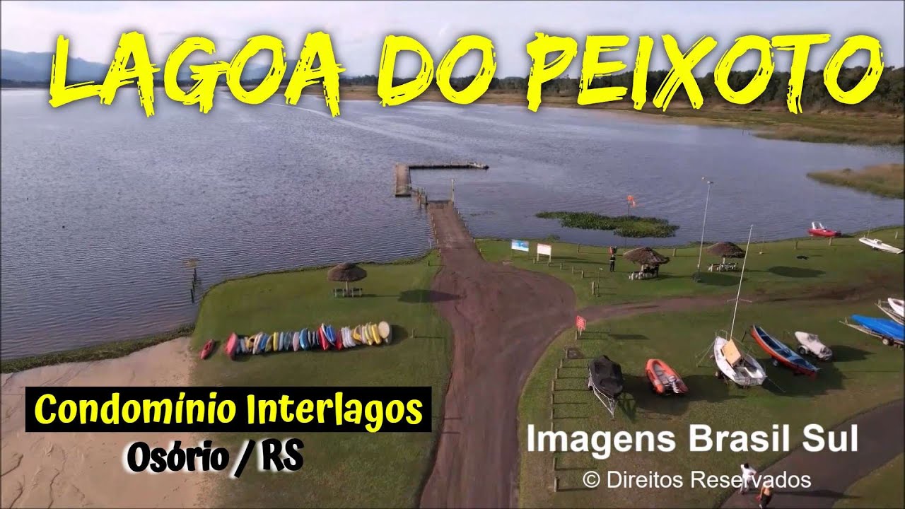 LAGOA do PEIXOTO | Condomínio INTERLAGOS | OSÓRIO | RS (Aéreas Drone) Canal liga Pinguela / Peixoto