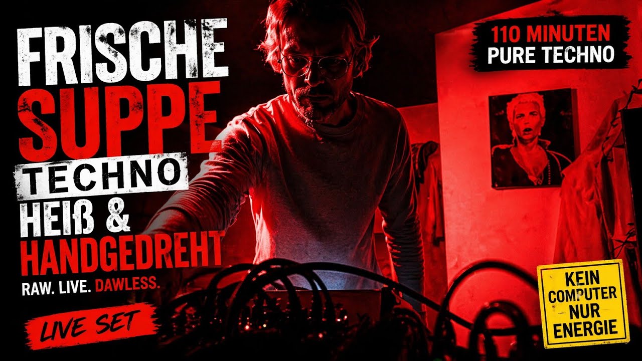 Frische Suppe Techno heiß und handgedreht