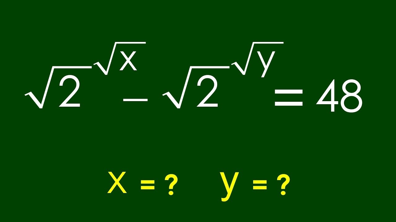 A Nice Algebra Problem | Math Olympiad x=? y=?