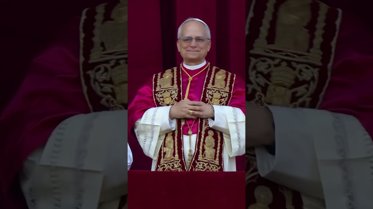 NEW FIRST AMERICAN POPE LEO XIV SAYS HELLO TO THE WORLD AFTER ELECTED