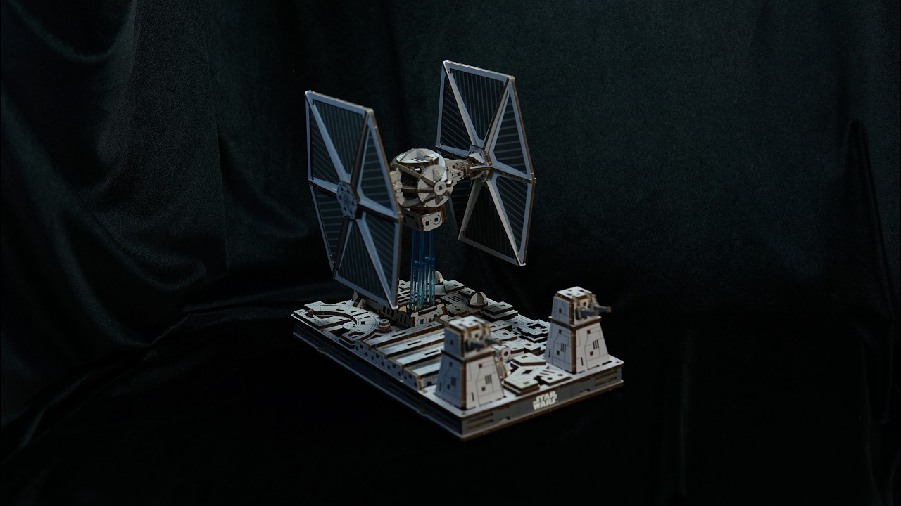 Ugears Darth Vader's TIE Advanced x1 Build | ASMR Wooden Model (No Talking)