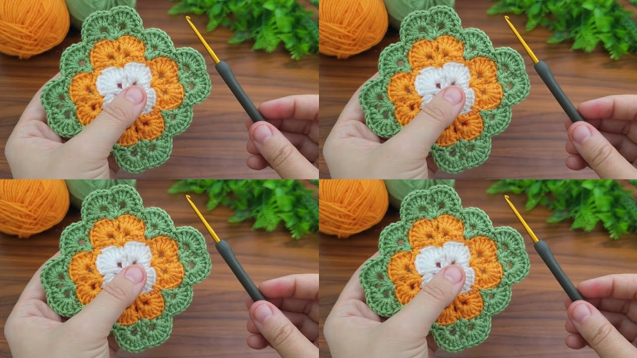 Wow!!! You will love this model so much !! I made a very easy shallow work colour motif # crochet
