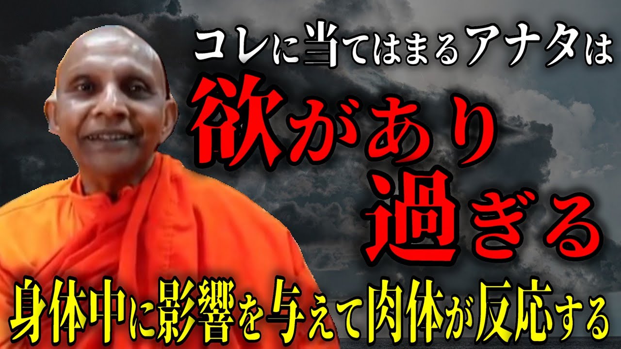 その執着は危険！欲があり過ぎるから怖くなるんです『身体中の物質に影響を与えて肉体が反応する』【スマナサーラ長老切り抜き】