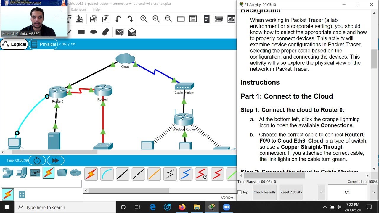 CCNA PT - 4.6.5 - Подключение проводной и беспроводной локальной сети