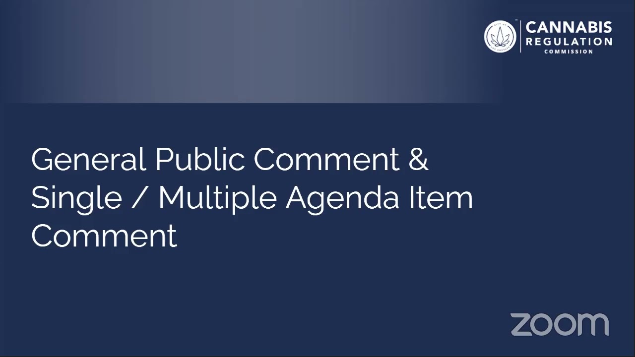 November 19, 2020 Cannabis Regulation Commission Meeting