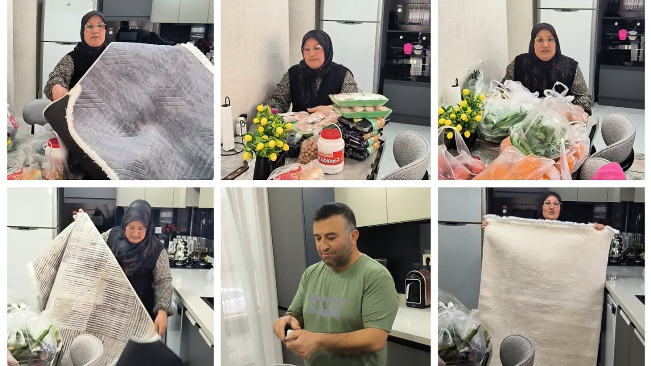 YENİ ALDIĞIM HALILAR SÜPER OLDU⁉️MARKET MANAV ŞARKÜTERİ ALIŞVERİŞİMİZİ TAMAMLADIM‼️AKŞAM YEMEĞİMİZ💯