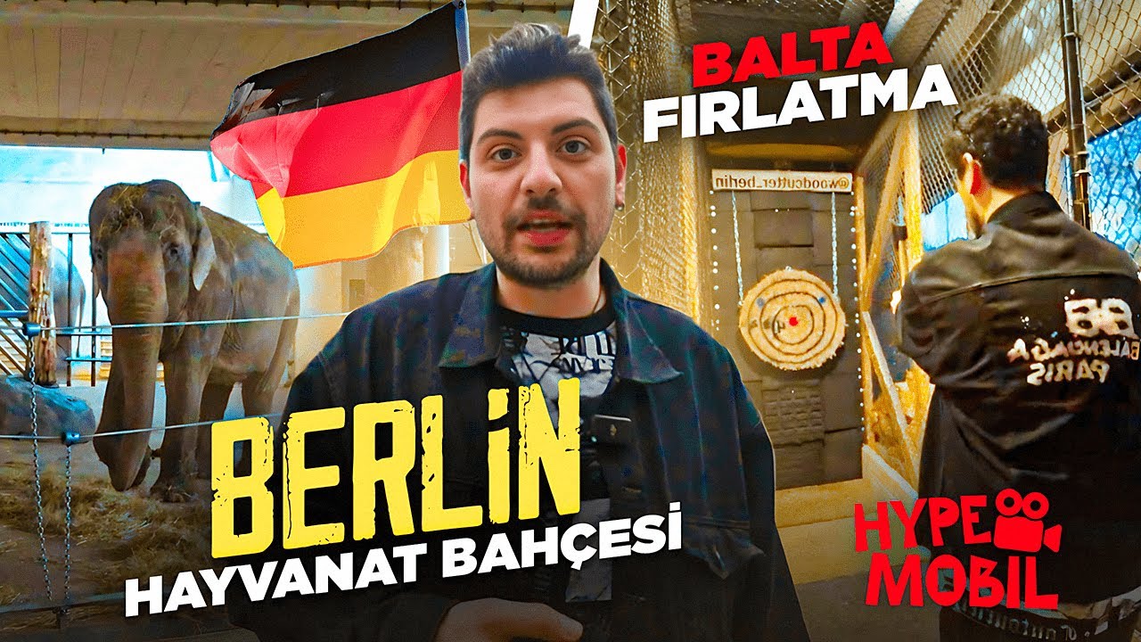 BERLİN HAVYANAT BAHÇESİNİ VE BALTA ATMAYI DENEDİK! Mobil Yayın BERLİN
