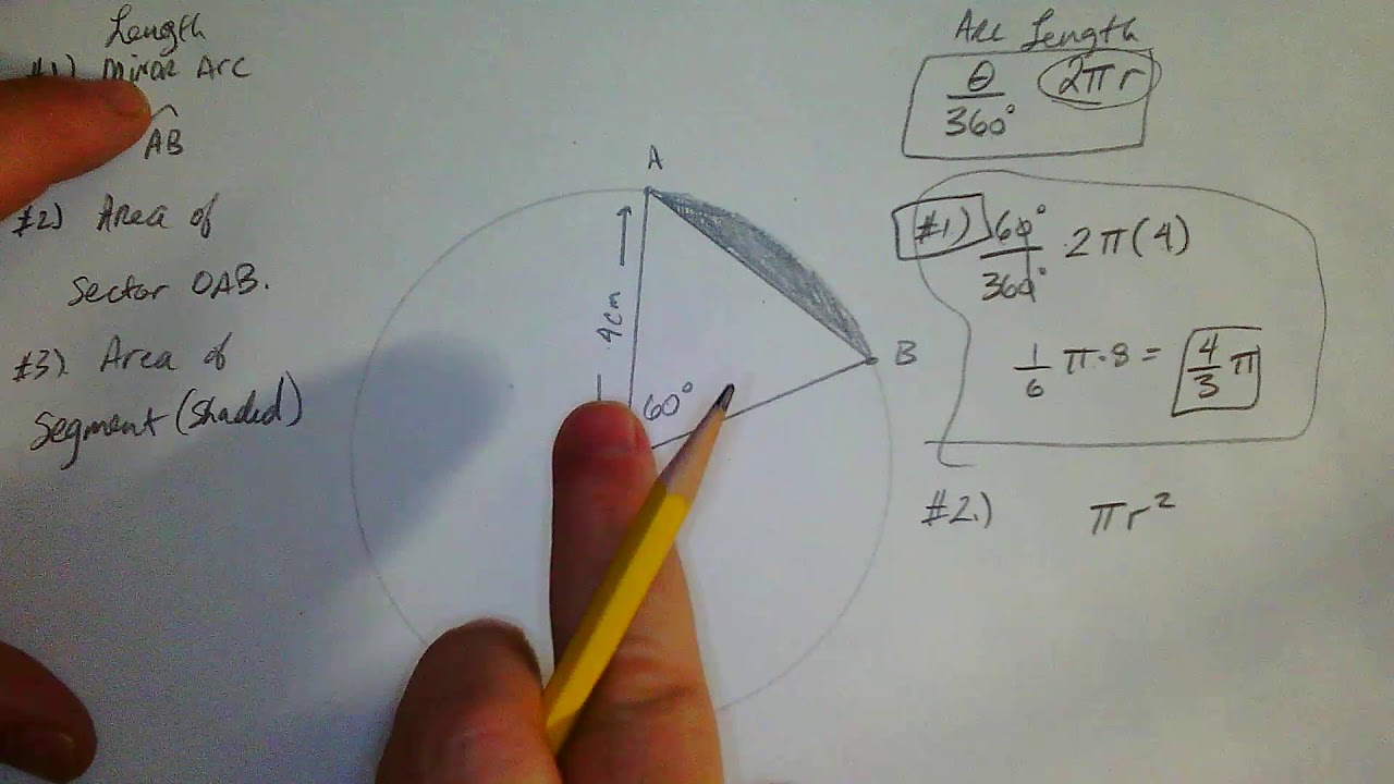 Area of a Segment in a Circle - Cambridge IGCSE Paper 2 Style