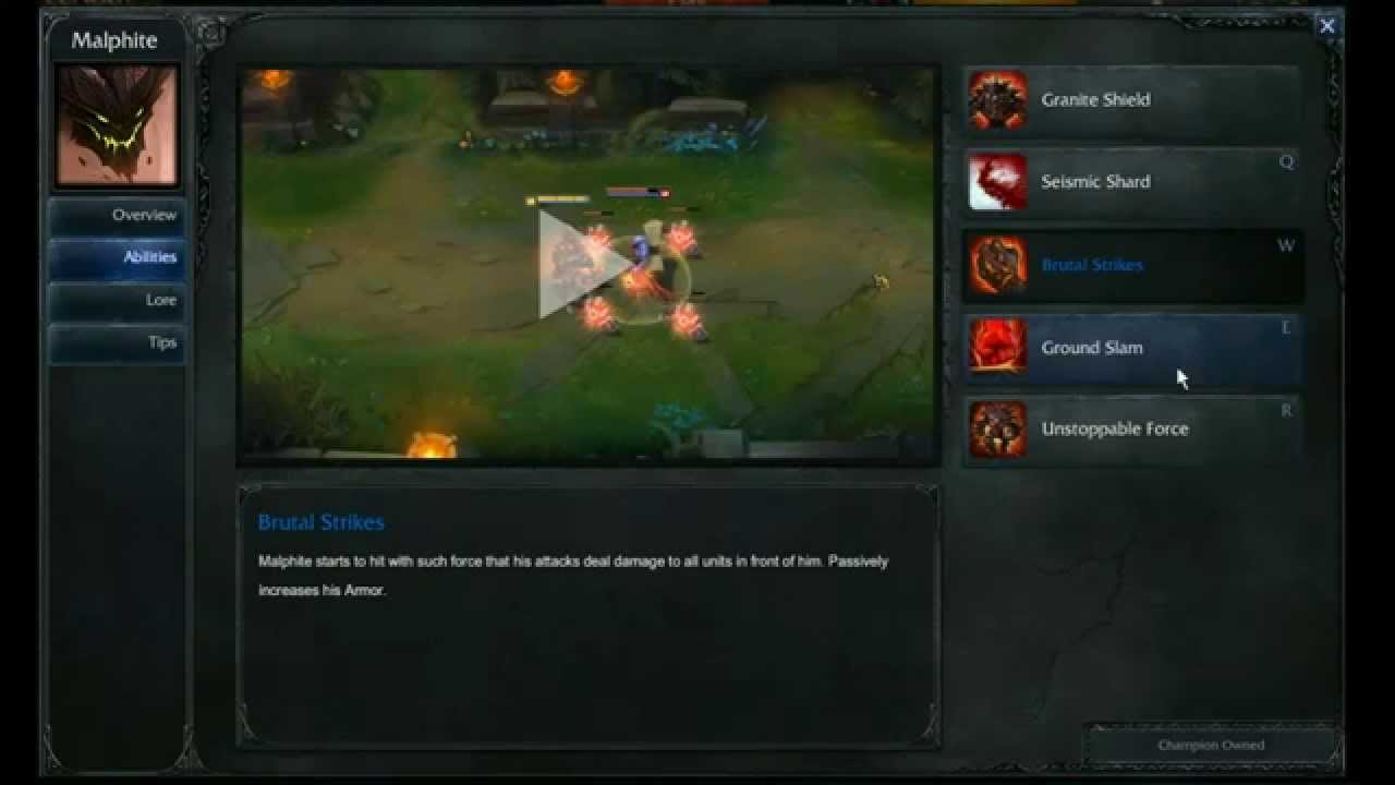 Malphite abilities - League of Legends