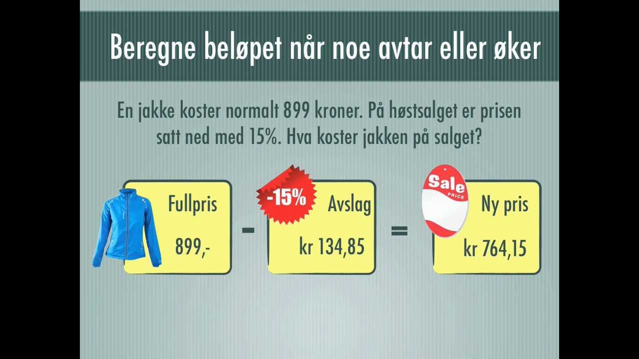 &Oslash;konomi - video 1 - prosent del 1