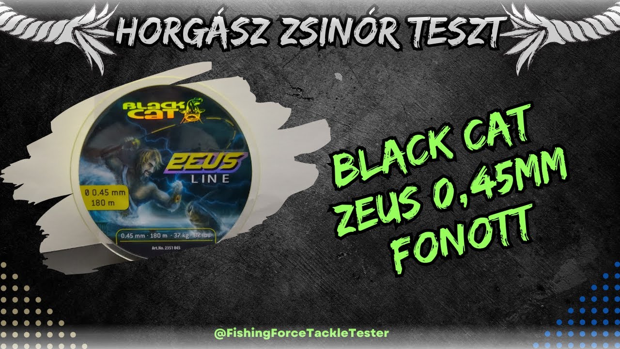 Black Cat Zeus 0,45mm fonott horgász zsinór #catfishing