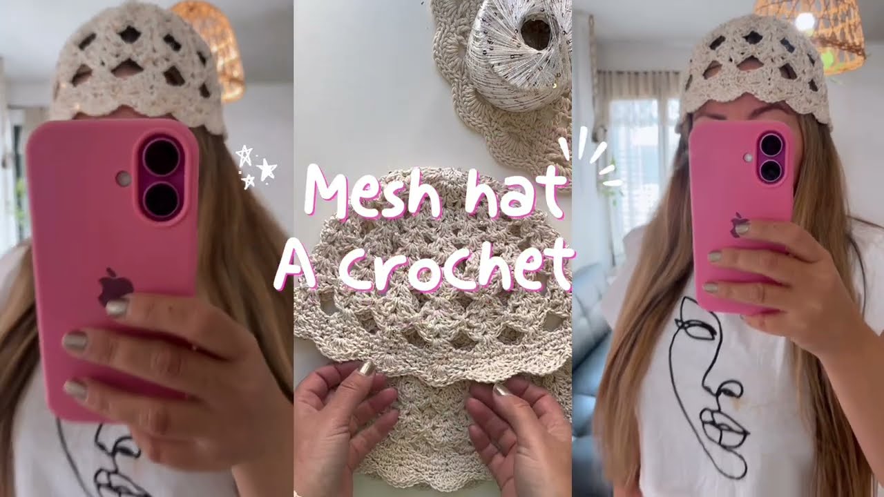 Crea Tu Propio mesh hat  a crochet!