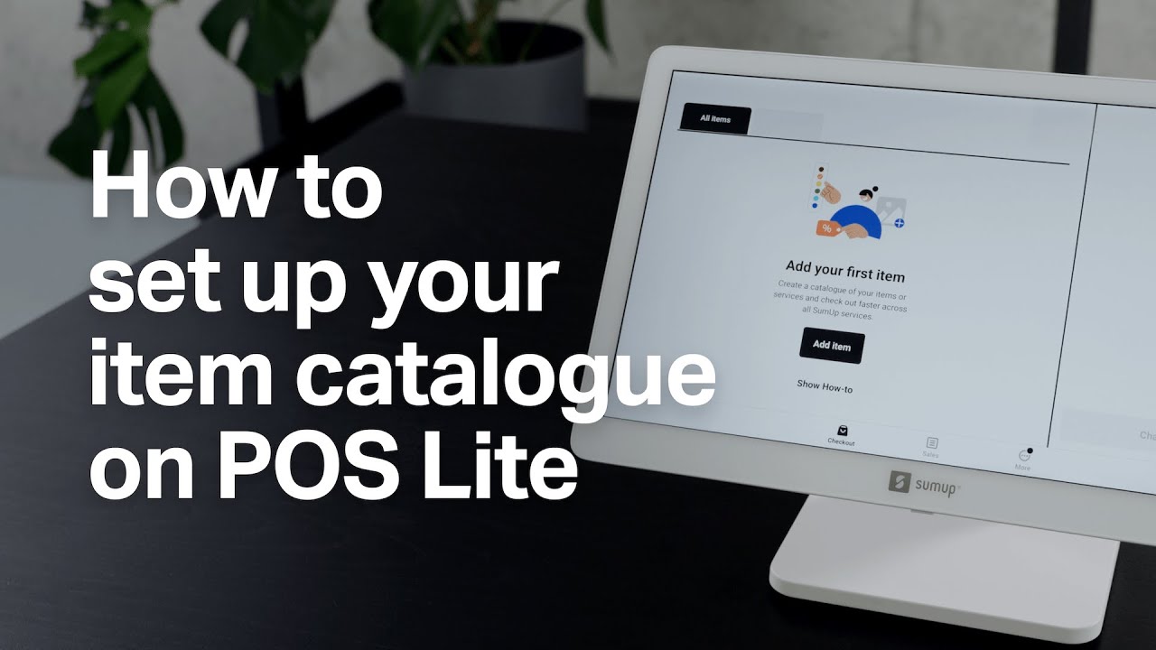 How to set up the item catalogue on SumUp Point of Sale Lite