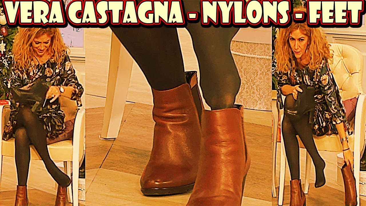 Vera Castagna FullHD Nylons Pantyhose Feet Collant Strumpfhose on QVC Italia