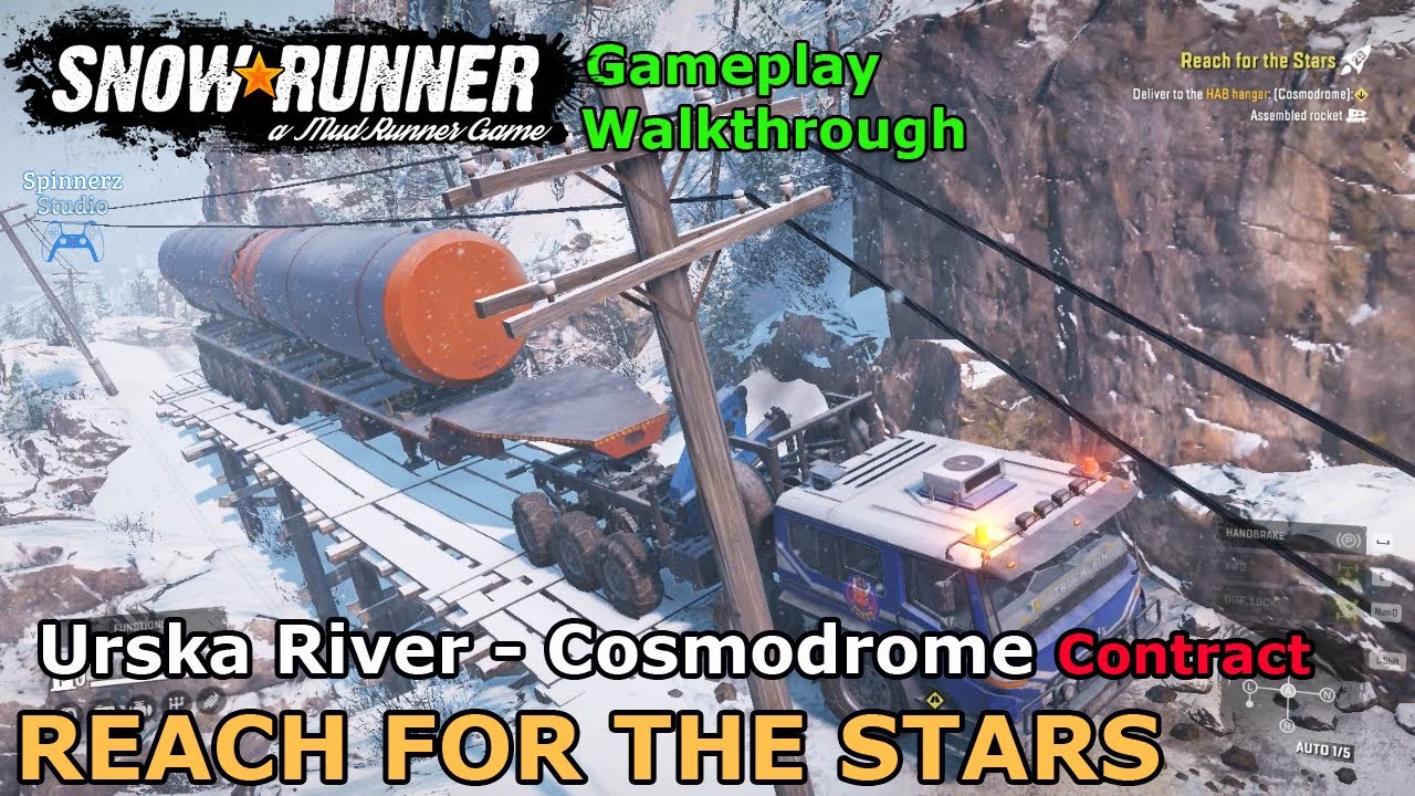 SnowRunner - Reach for the Stars | Ursk River - Cosmodrome Contract - Amur, Russia | Phase 4