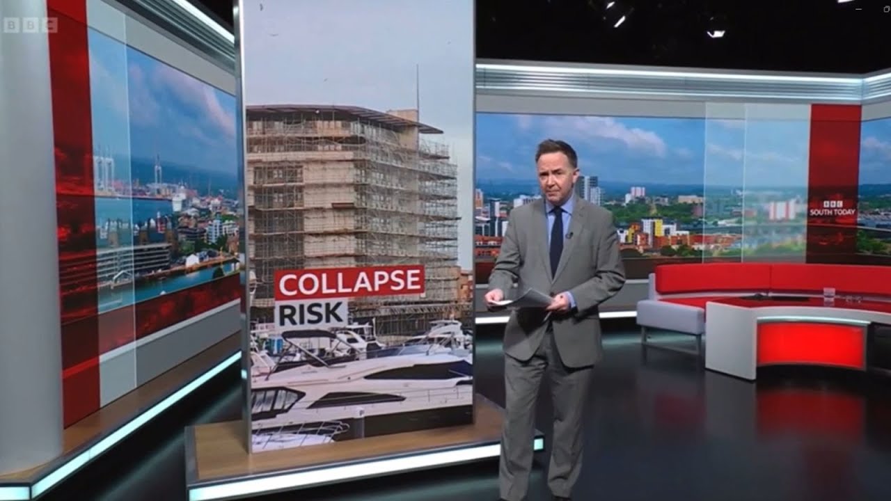 BBC South Lunchtime News: Southampton flats' collapse risk led to evacuation (07/03/25)