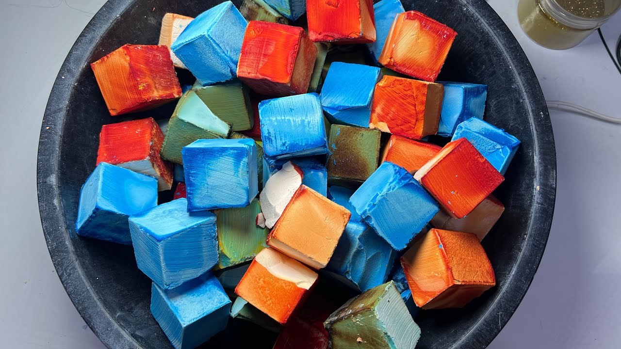60+ dyed cubes | ASMR | Gym Chalk