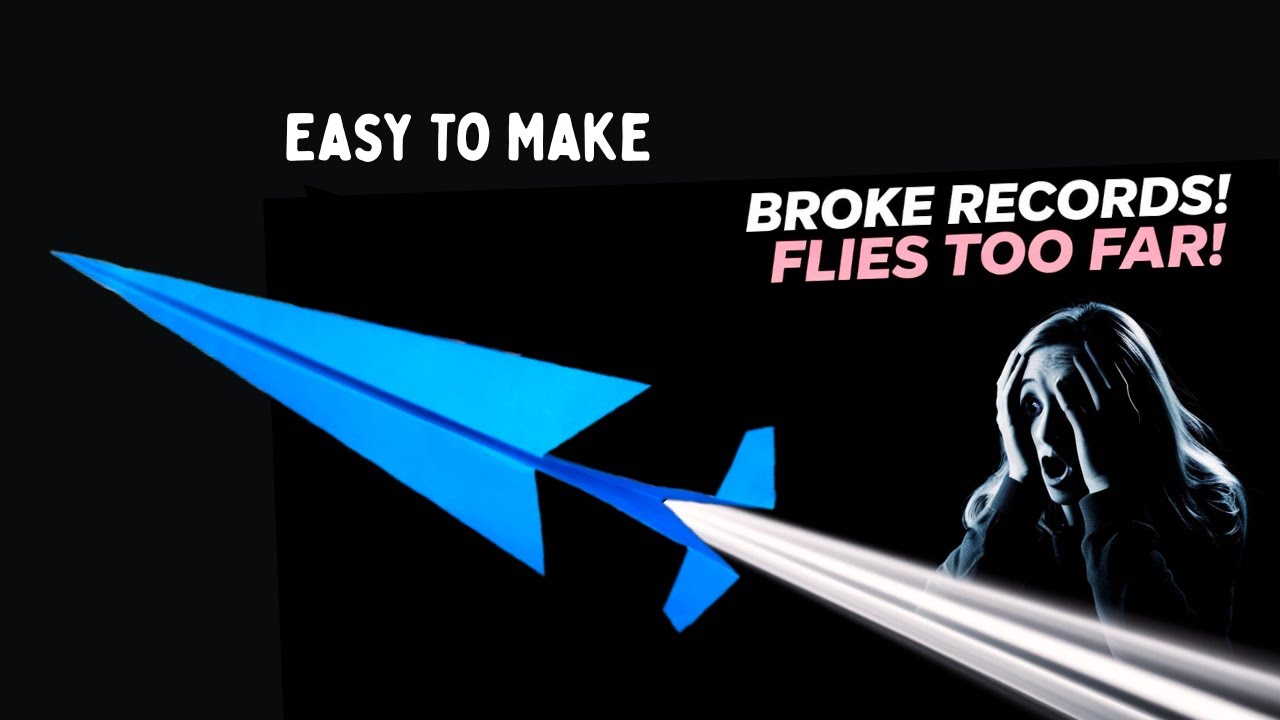 Paper Airplane That Flies Very Far ✈️ | Best & Easy Origami Plane | Shakil Origami School