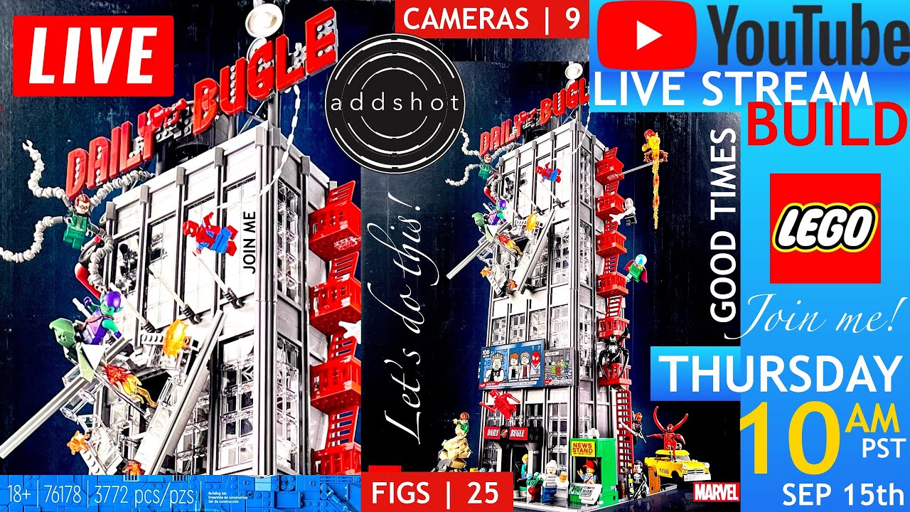 🔴 Building The LEGO Marvel Daily Bugle (76178) Live!
