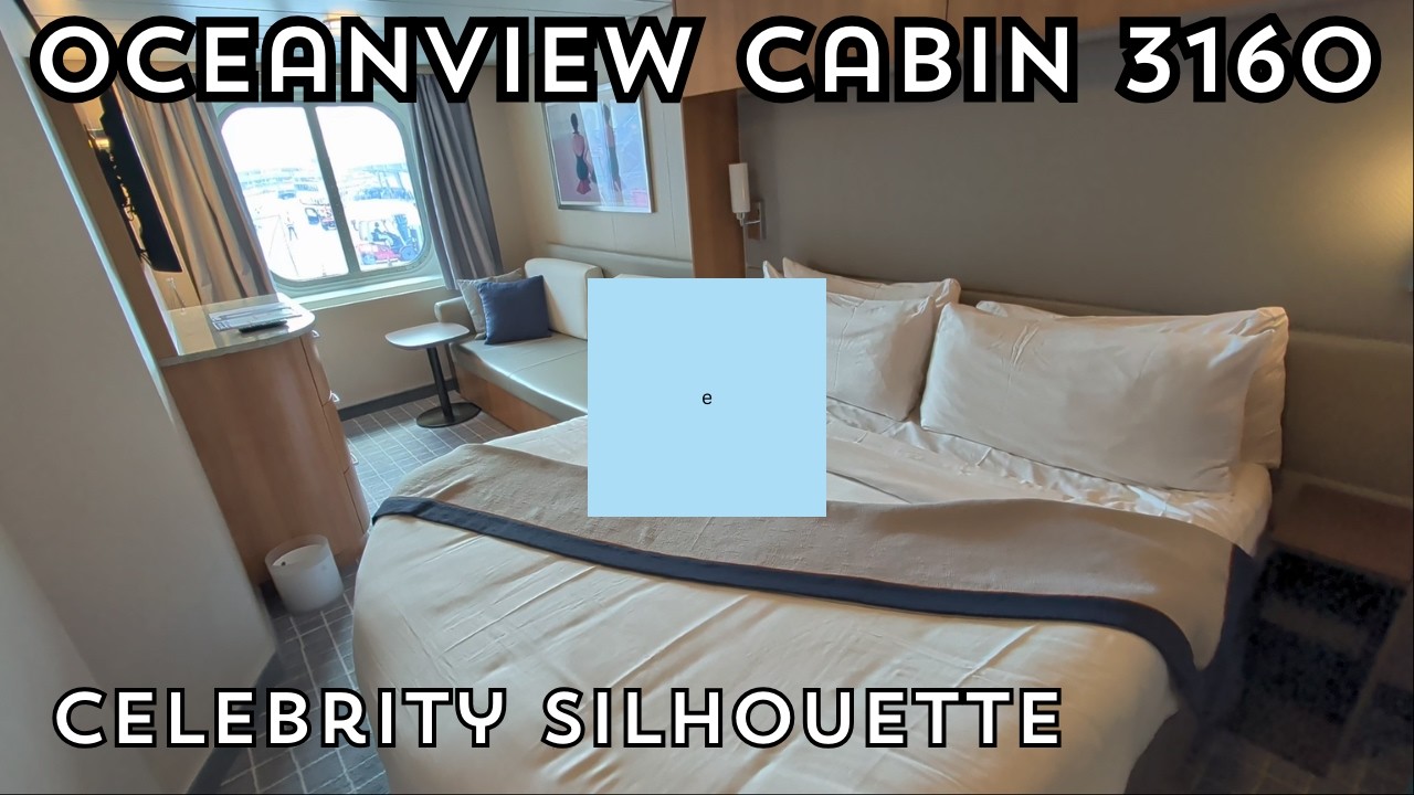 Экскурсия по каюте Celebrity Silhouette 3160 с видом на океан.