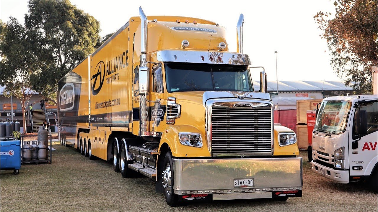 Best of Freightliner trucks hauling race cars