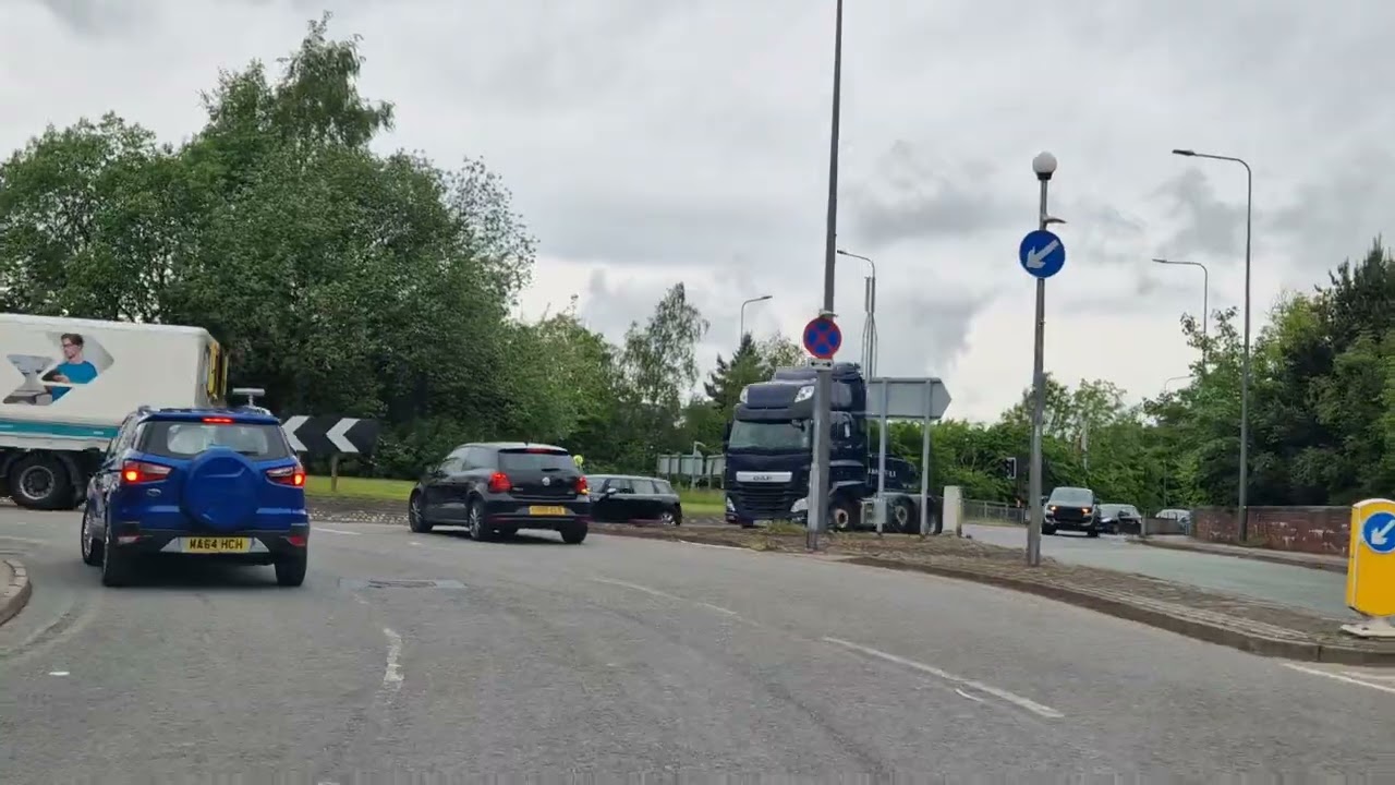 Tesco Multi-Lane Roundabout, Hurdsfield Road 2nd Exit to Hibel Rd, Macclesfield Driving Test Route