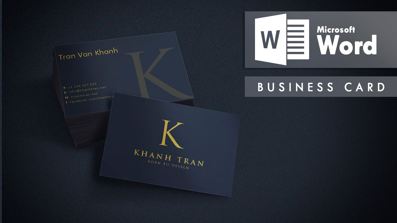 How to make LUXURY BUSINESS CARD in MS Word