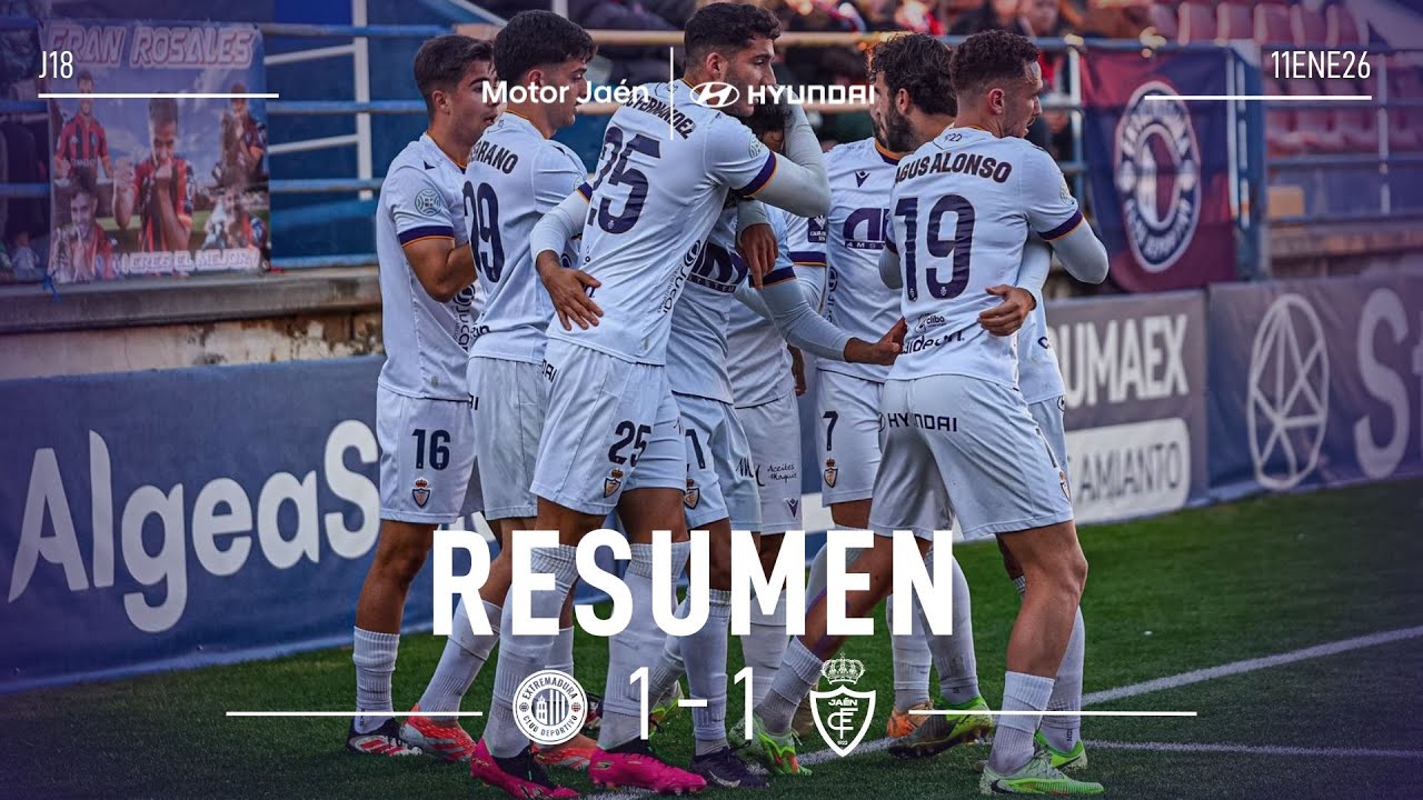 RESUMEN I C.D. Extremadura 1 - 1 Real Jaén C.F.