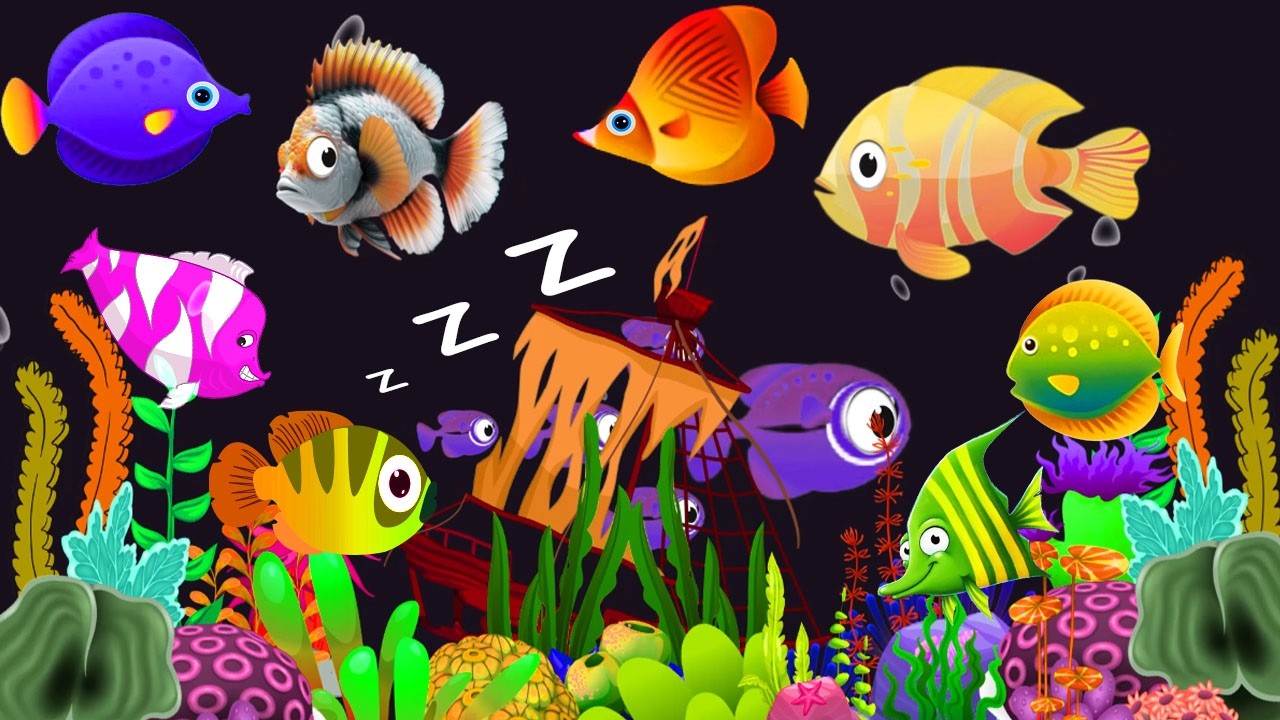 .Mozart & Brahms Lullabies🐡Sleep Instantly in 3 Minutes 🐠 Undersea Animation 💤Fish Undersea #142