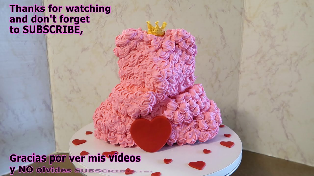 Roses Teddy Bear Cake | Valentines Cakes Ideas | Mothers Day Cakes Ideas | DIY & How to