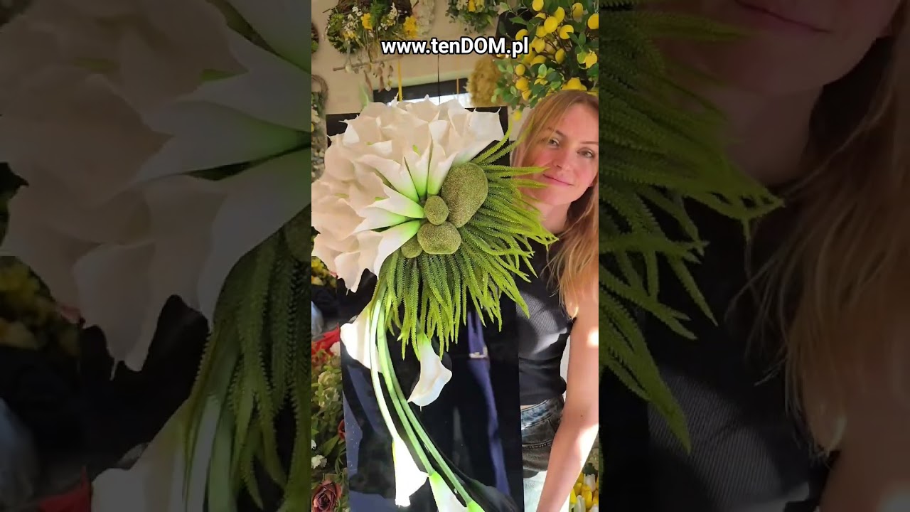 Dekoracje nagrobne z kwiat&oacute;w sztucznych wysokiej jakości od tenDOM. Szukajcie pod nazwą New Design.