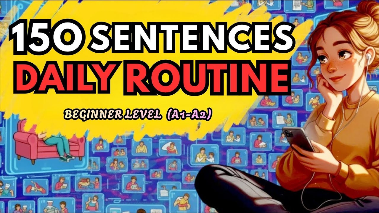 150 Sentences Daily Routine English Shadowing Practice | A2-B1 Level Conversation Fluency