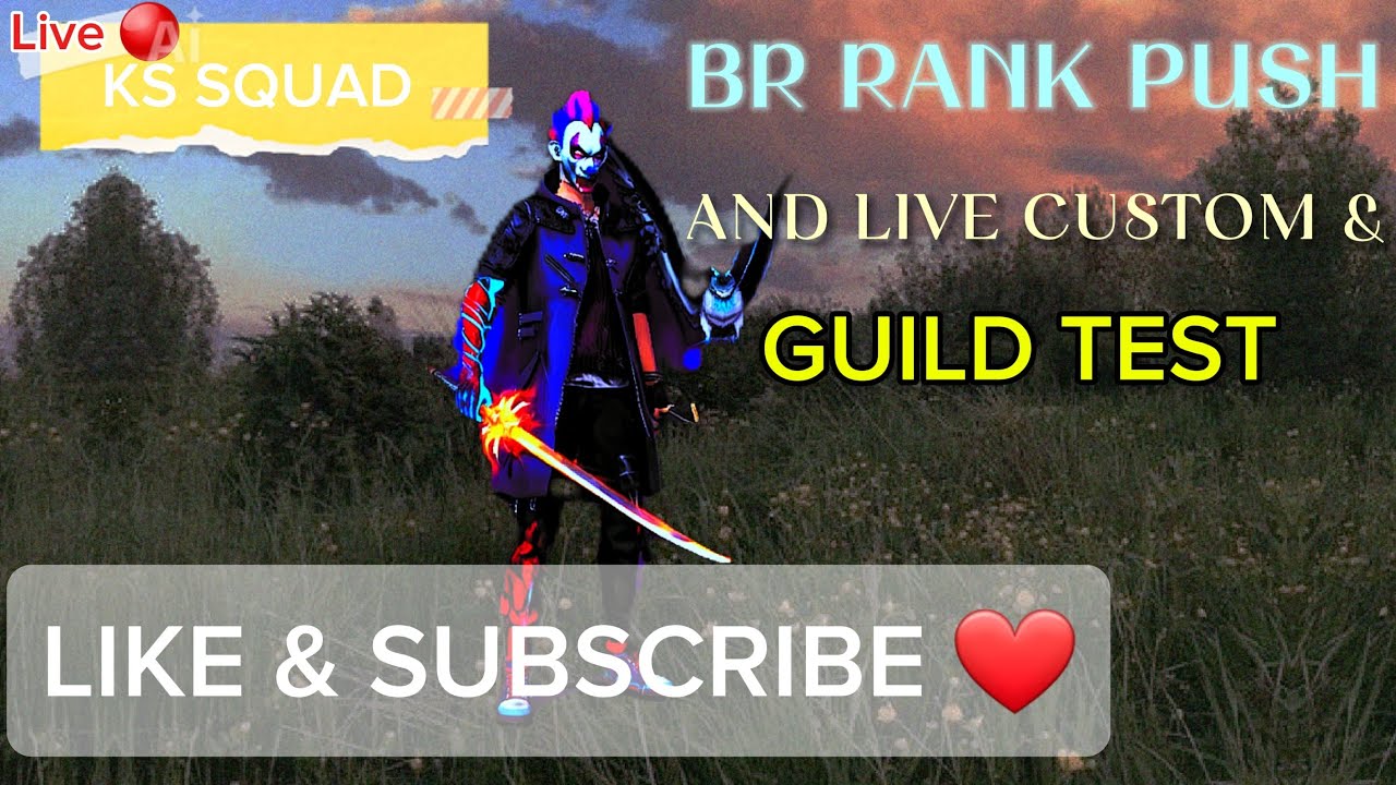 FREE FIRE CS RANK PUSH & 1 VS 2 GUILD TEST  AND FAIR GAMEPLAY & CUSTOM LIVE 🔴 !! #freefire #videos