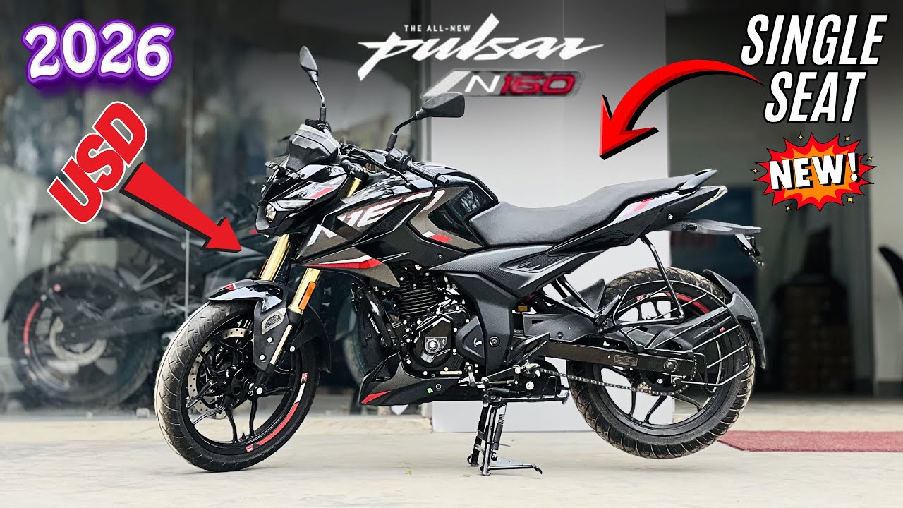 2026 🔥 Bajaj Pulsar N160 Single Seat USD Model ❤️ On Price & Features ✅ Full Detailed Review 
