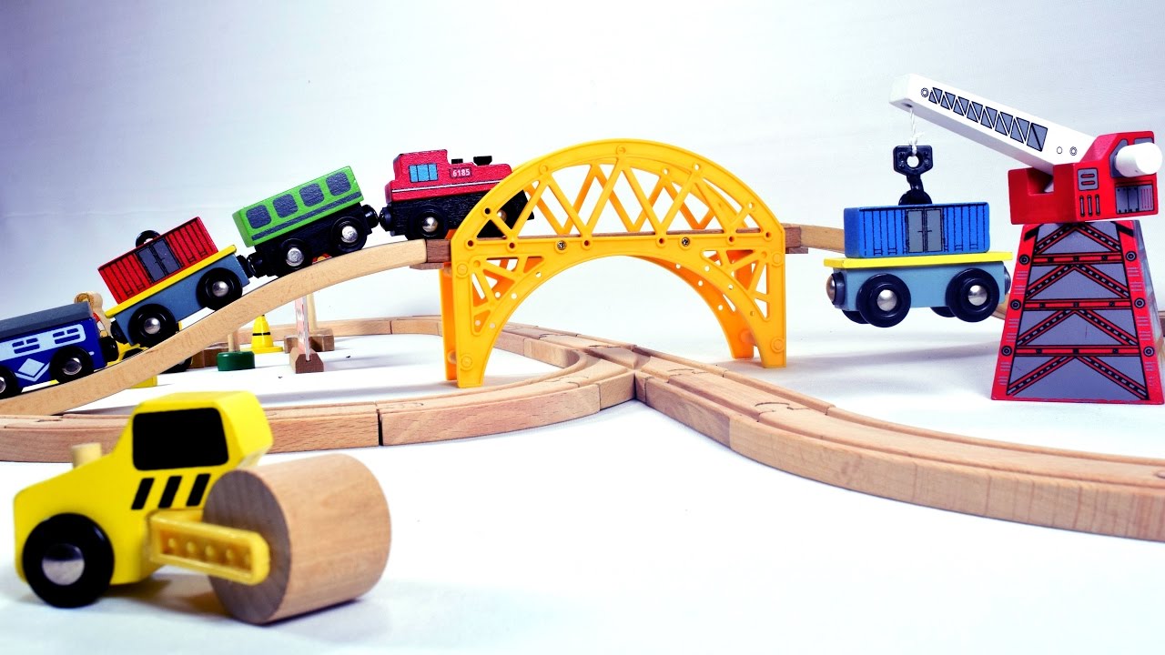 Toddler construction train set - vlacky pro deti - vl&aacute;čky