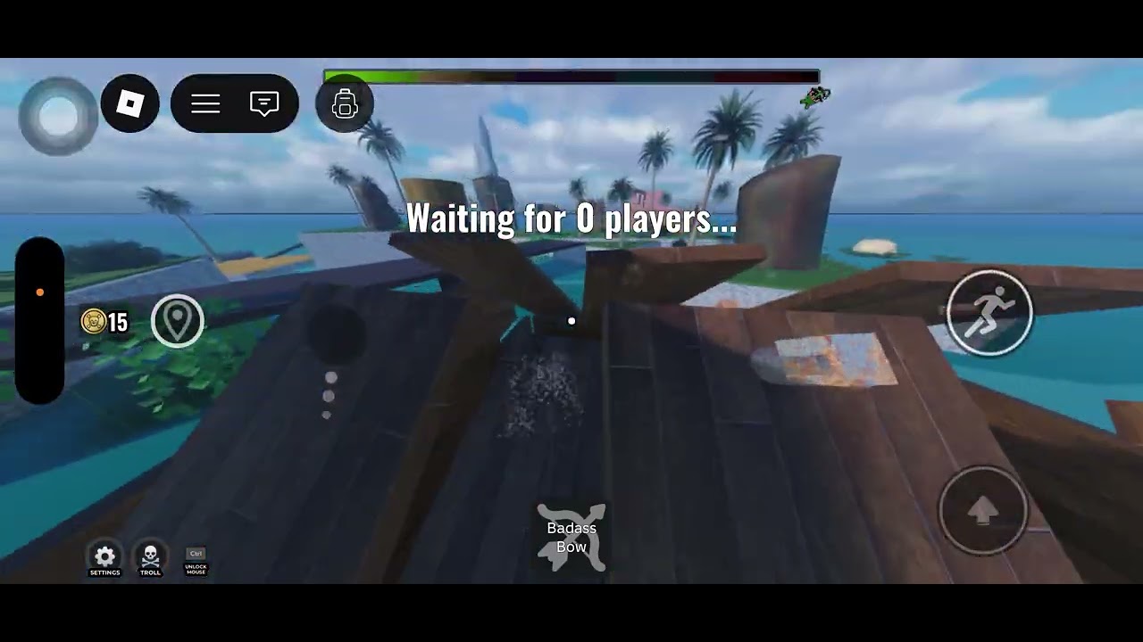 I get sucked up by a big green monster in Roblox￼