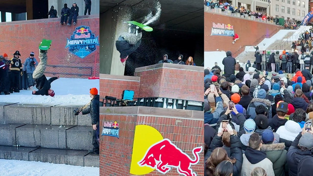 Red Bull Heavy Metal 2025 Snowboard snowboarding competition freestyle jibbing Boston 4K60fps HDR