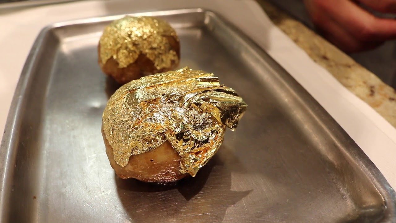 La Cirque covers their quail and foie gras in real gold