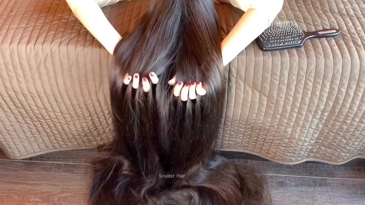 The Bed is Just Big Enough for Her & Her Hair!