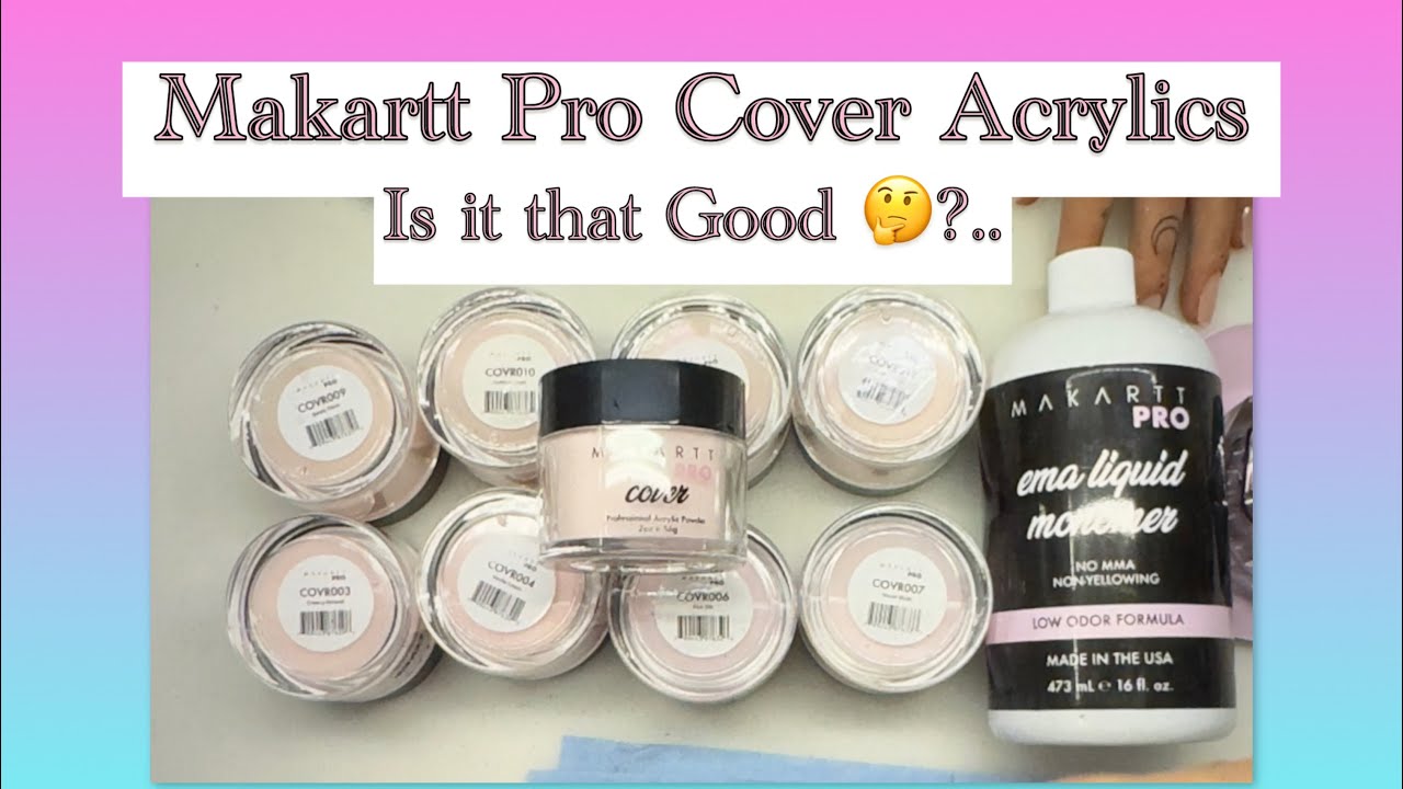 Swatching @makarttpro Cover Acrylics #nails #acrylicpowder