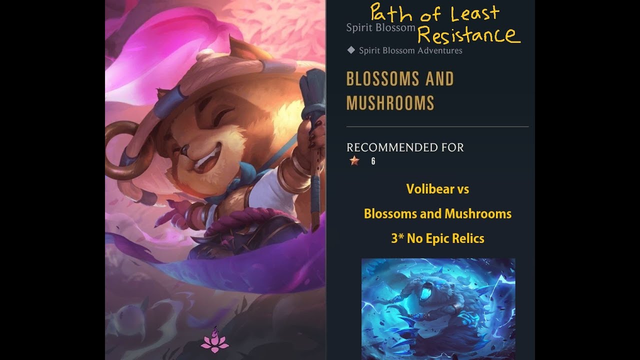 Volibear (3 star, no epic relics) vs Blossoms and Mushrooms (6*) - Legends of Runeterra