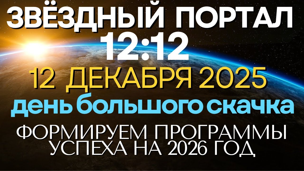 12.12.2025 Открытие Звездных Врат 12:12  Время Волшебства и желаний. Дверь в новые вероятности