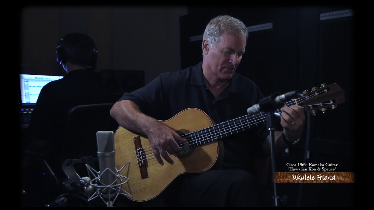 Jeff Linsky with 1969 Kamaka Guitar - Koa & Spruce - Tune 1 (UKULELE FRIEND - Studio Recording)