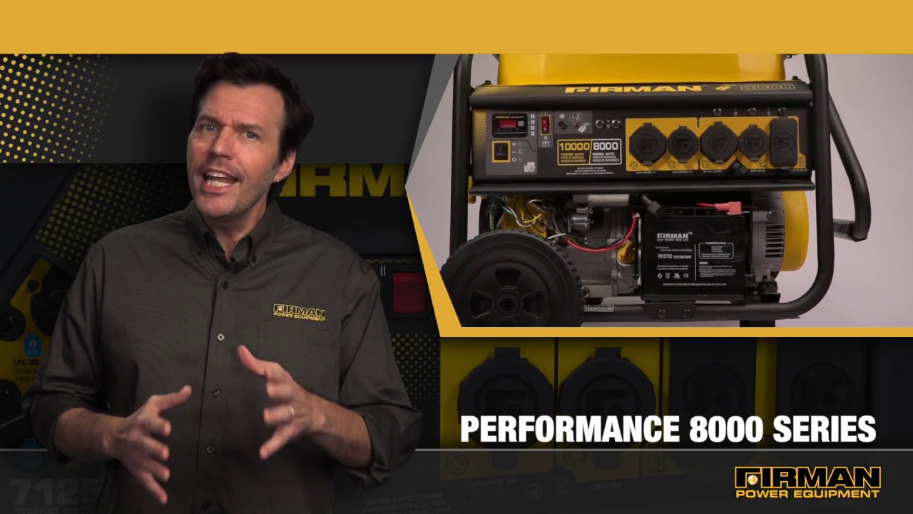 FIRMAN Open Frame 10000/8000W Gasoline Powered Portable Generator