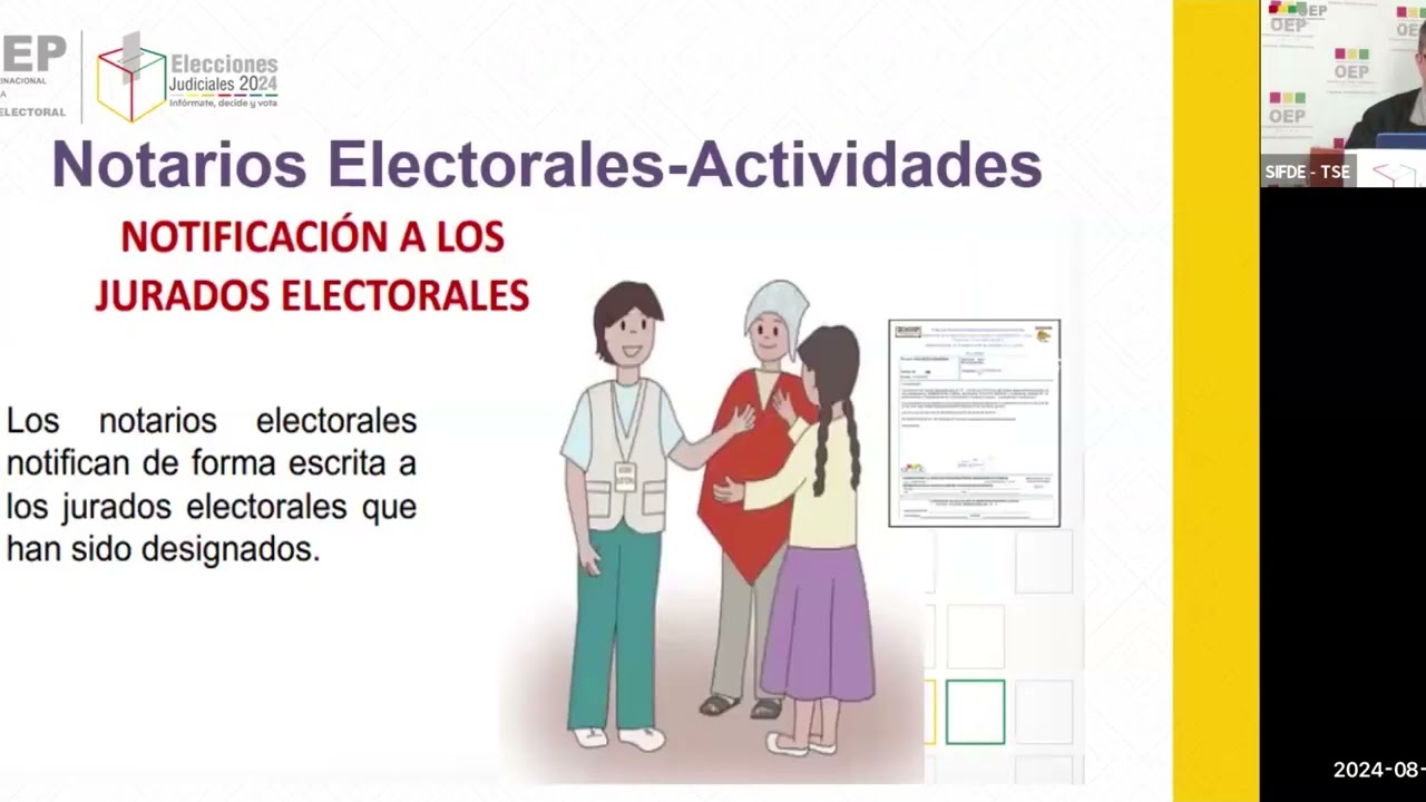 Taller de socialización e información de reglamentos - Elecciones Judiciales 2024