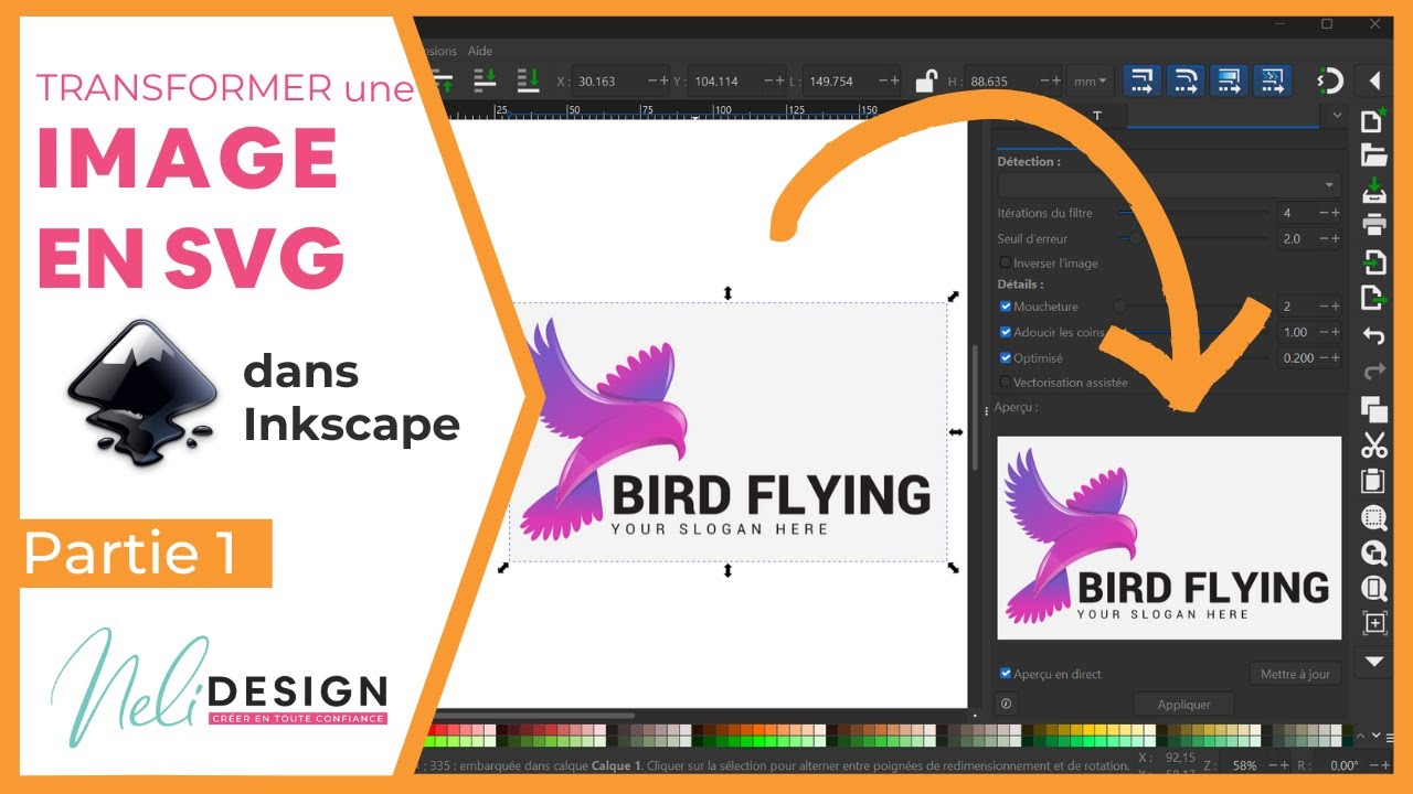 Convertir un fichier image en format SVG en utilisant Inkscape - partie 1