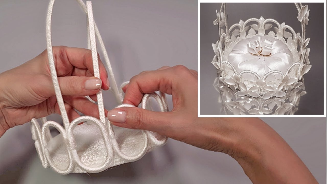 DIY😍Молодожены были в восторге, увидев этот подарок💖Такая корзинка пригодится не только для колец.