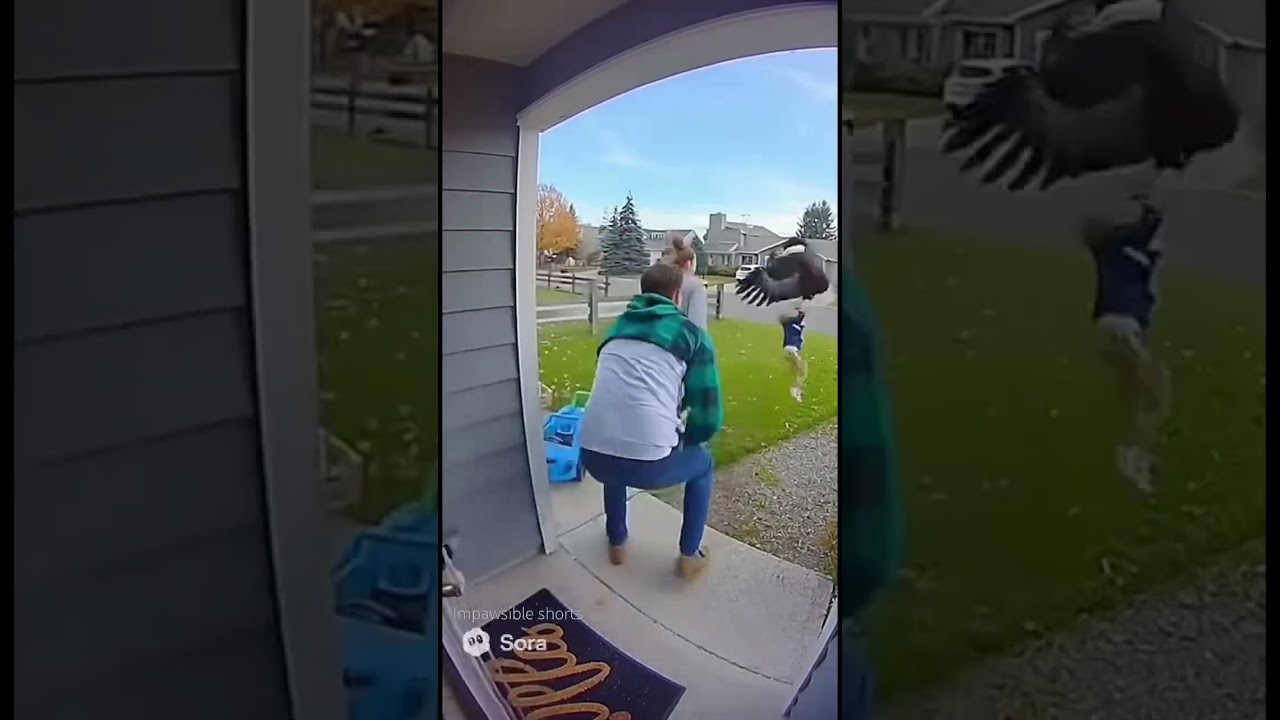 Eagle attack on child 🥺 #baby #animals #viral #shorts #funny #eagles #ai #sora #cute #wildlife #usa