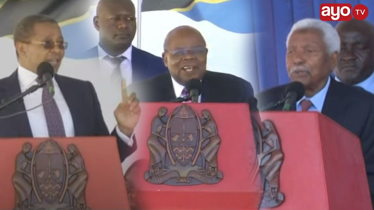 HOTUBA YA MWINYI, MKAPA NA KIKWETE MBELE YA RAIS MAGUFULI IKULU DODOMA