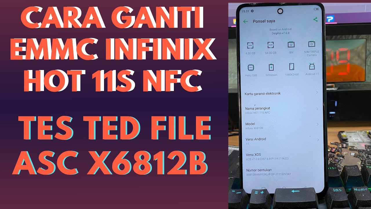 CARA GANTI EMMC INFINIX HOT 11S NFC tested